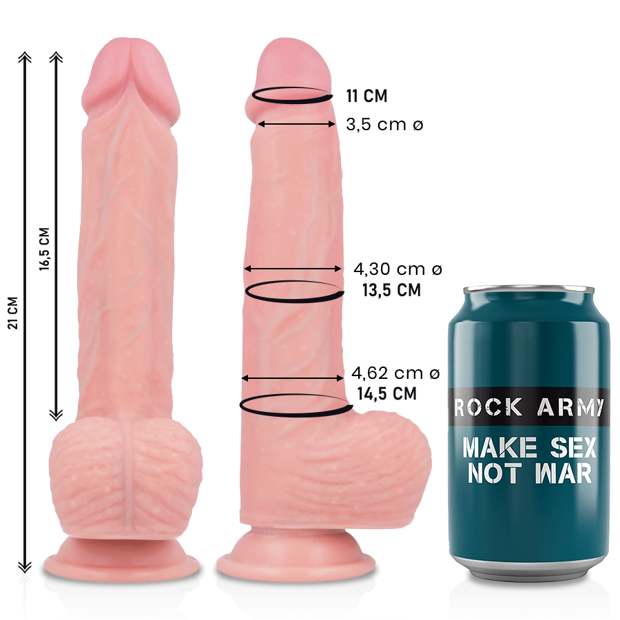 ROCKARMY – REALISTIČEN DILDO “PREMIUM SPITFIRE”, silikon, 21 cm - slika 6