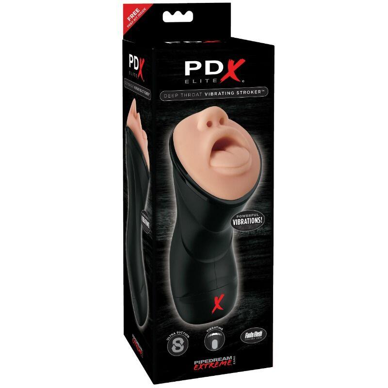 PDX ELITE DEEP THROAT VIBRATING STROKER - slika 3