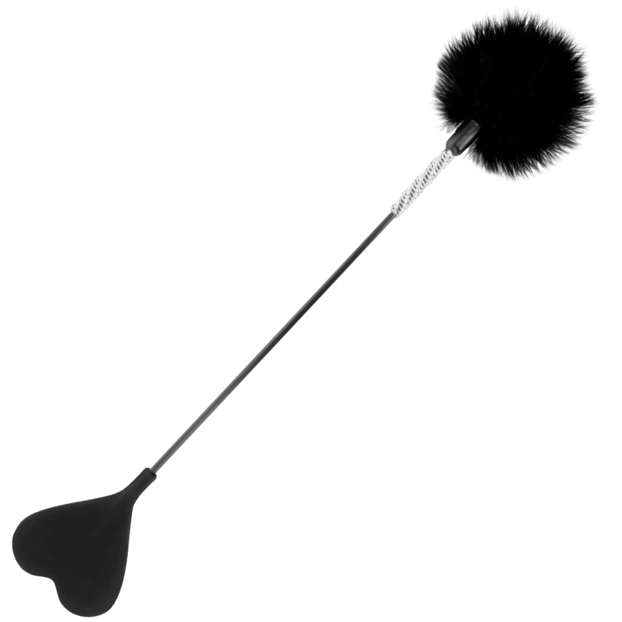 DARKNESS BLACK LOVE, bič in žgečkalnik, 50 cm, črn