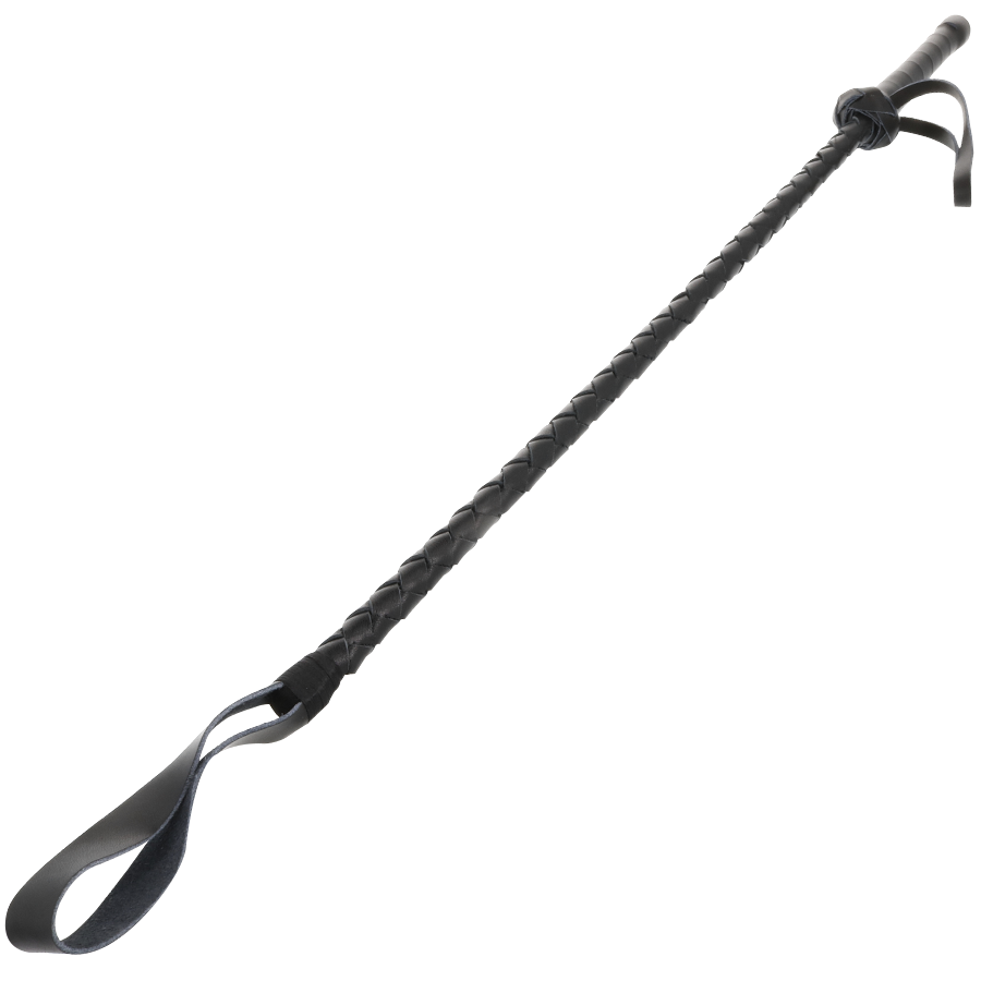 DARKNESS FETISH, usnjeni bič, 60 cm, črn