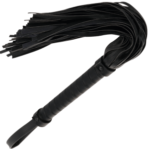 DARKNESS FLOGGER, usnjeni bič, 42 cm, črn