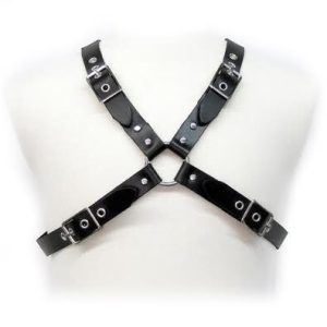 LEATHER BODY NARAMNICE - BLACK BUCKLE