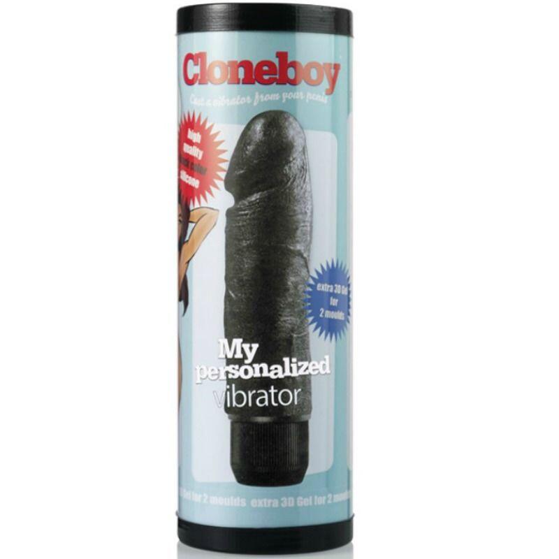 CLONEBOY KOMPLET ZA REPLIKO PENISA Z VIBRATORJEM, črne barve