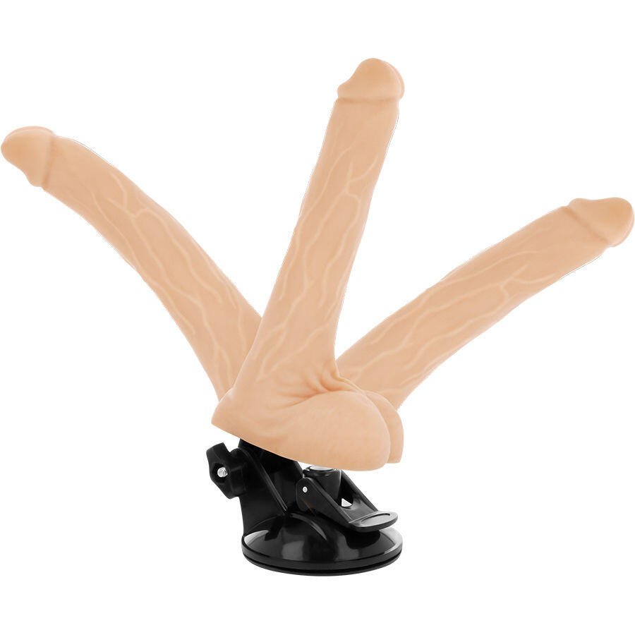 BASECOCK REALISTIČNI VIBRATOR, 18.5 cm, kožne barve, remote - slika 2