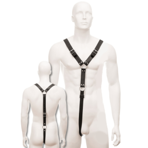 LEATHER BODY NARAMNICE ZA MOŠKE, črne