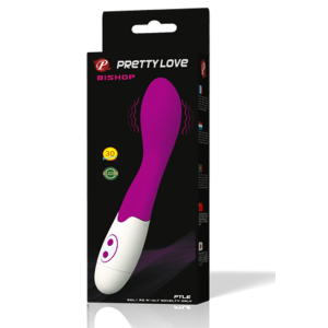 PRETTY LOVE BISHOP,vibrator, 18 cm, Ø=3 cm, vijoličen