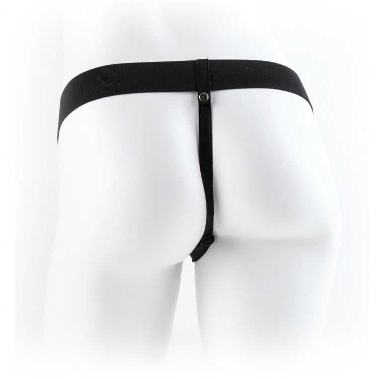 FETISH FANTASY SERIES - VOTEL VIBRACIJSKI STRAP ON, 22.9 CM, rjav - slika 3