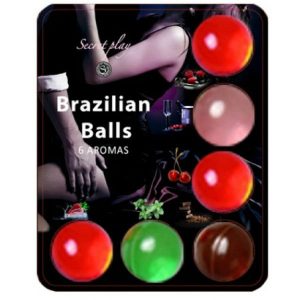 SECRETPLAY LUBRIKANT -BRAZILSKE KROGLICE, različne arome, 6 kroglic