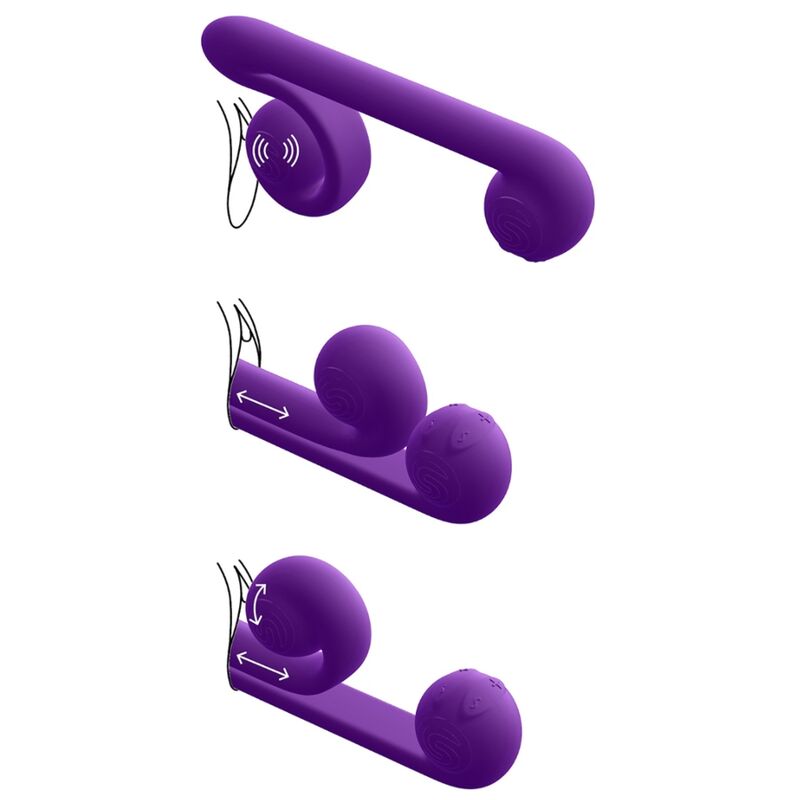 SNAILVIBE, multifunkcijski vibrator, vijoličast - slika 2