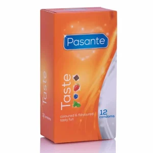 PASANTE KONDOMI - TASTE, različni okusi, 12 kosov