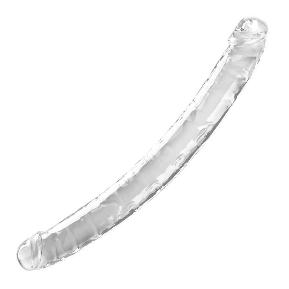 KING COCK 18" Double Dildo, prozoren - slika 3